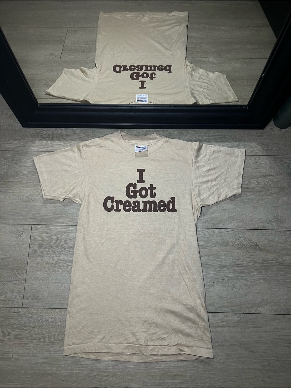 New Vintage 1980s Hanes “I Got Creamed” The Creamery Ice Cream Single Stitch Tee